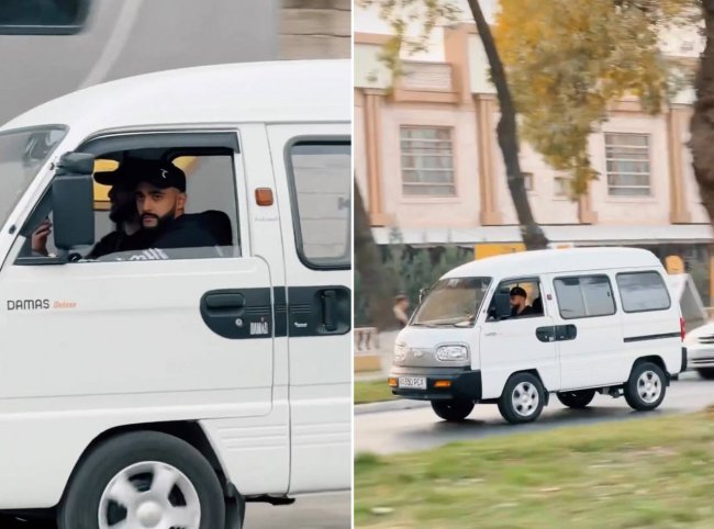Гусейн Гасанов прокатился в Ташкенте на Дамасе