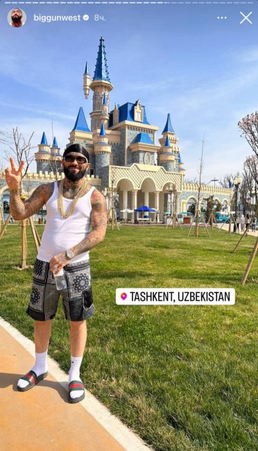 Певец Ганвест приехал в Ташкент и прогулялся по городу