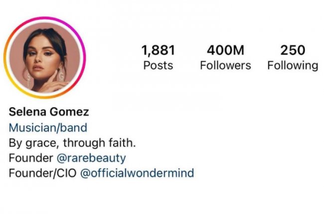 Селена Гомес стала первой женщиной, набравшей 400 миллионов подписчиков в Instagram