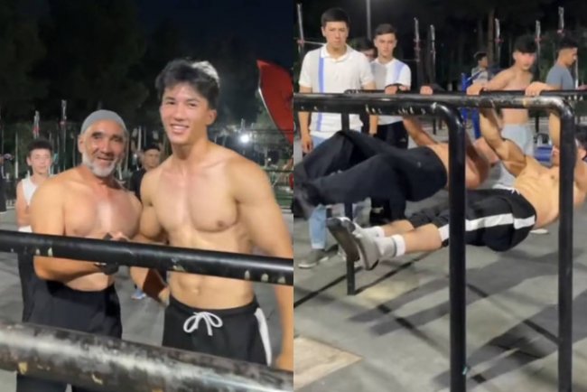 Видео: 60-летний узбекистанец удивил всех своей физической формой
