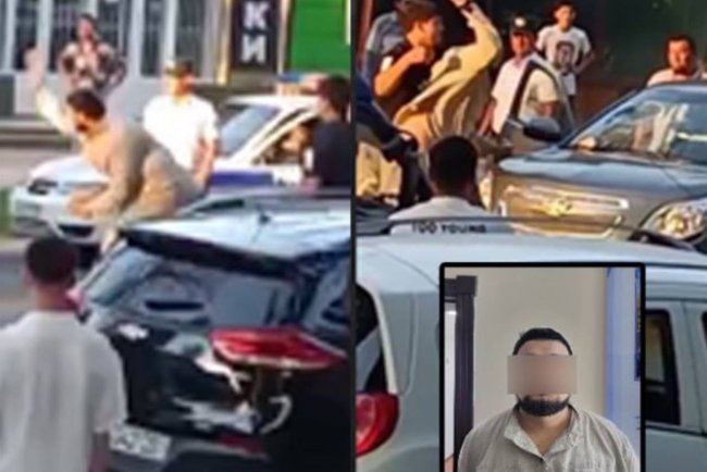 Видео: В Фергане мужчина схватил кирпич и набросился на водителя Яндекс такси