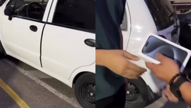 Видео: В Узбекистане мужчина обменял Chevrolet Matiz на iPhone 15