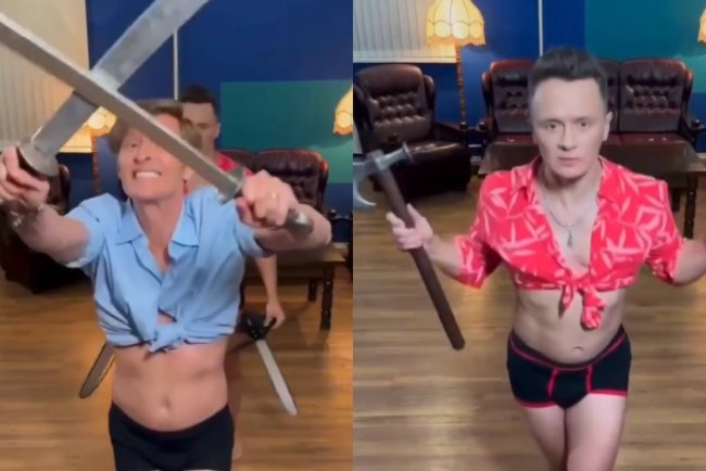 Видео: Павел Воля и Илья Соболев показали новую версию танца Бритни Спирс