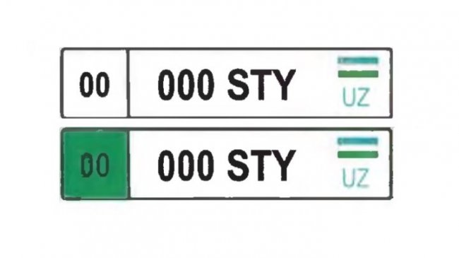 В Узбекистане ввели новые номера для определенных видов транспорта