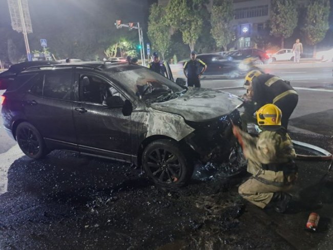 В Мирзо-Улугбекском районе Ташкента сгорел Chevrolet Equinox